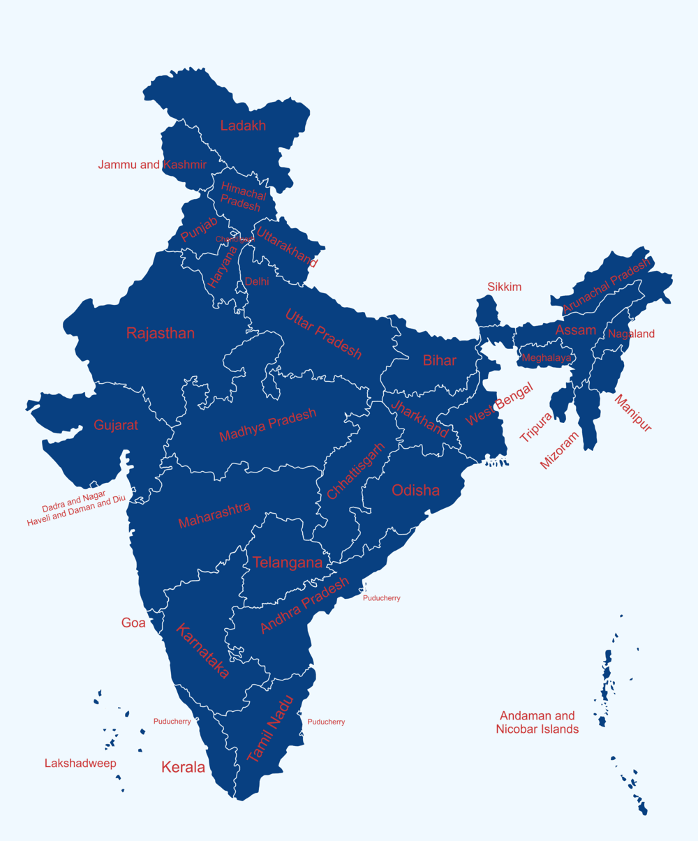 India Map with States